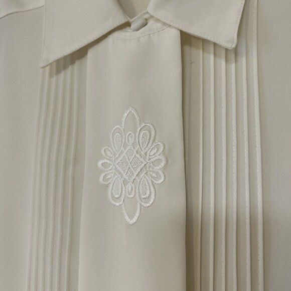 Yves St. Clair Blouse Vintage ivory size 12 button down - Picture 4 of 11